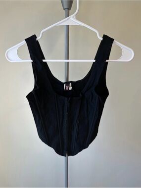 Mystique Boutique Black Corset Tank Top